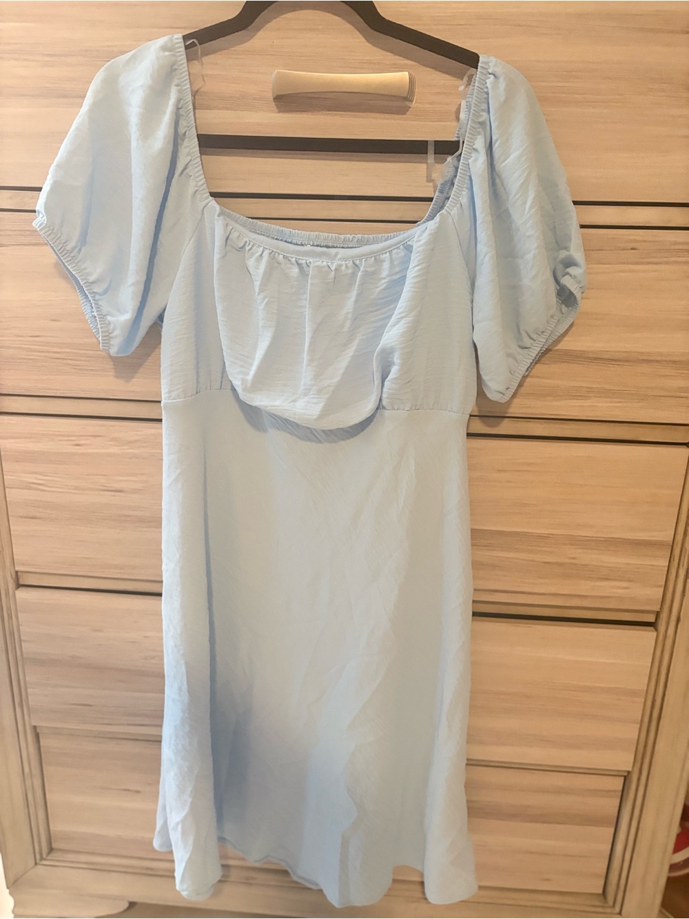 No Boundaries Pastel Blue Elastic Waist Dress